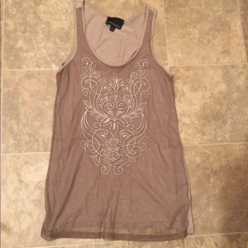 Embroidered tank